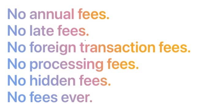 Apple Claims " No Fees. Period"