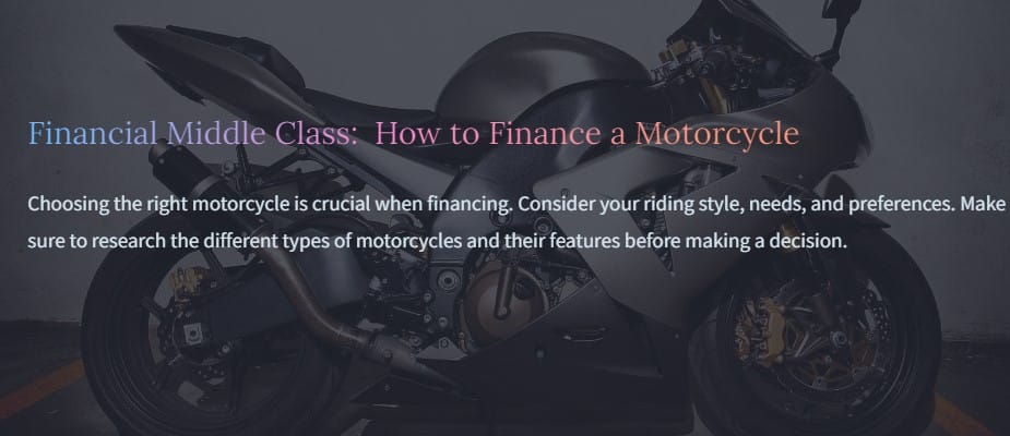 Finance a Motorcycle